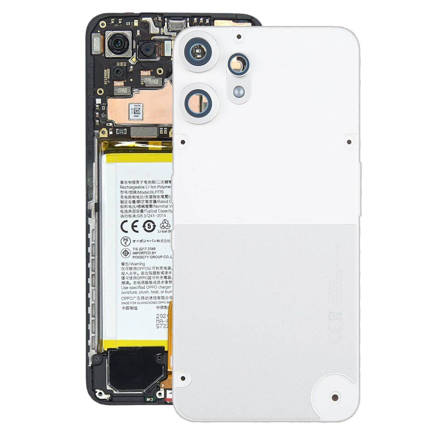 Für Nothing CMF Phone 2 Pro Akkudeckel Backcover Kamera Linse Ersatzteil Weiß