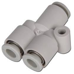 Y-Steckverbinder KQ2U04-00A - PBT/PP - Schlauch-Außen-Ø 4 mm - Preis per Stück