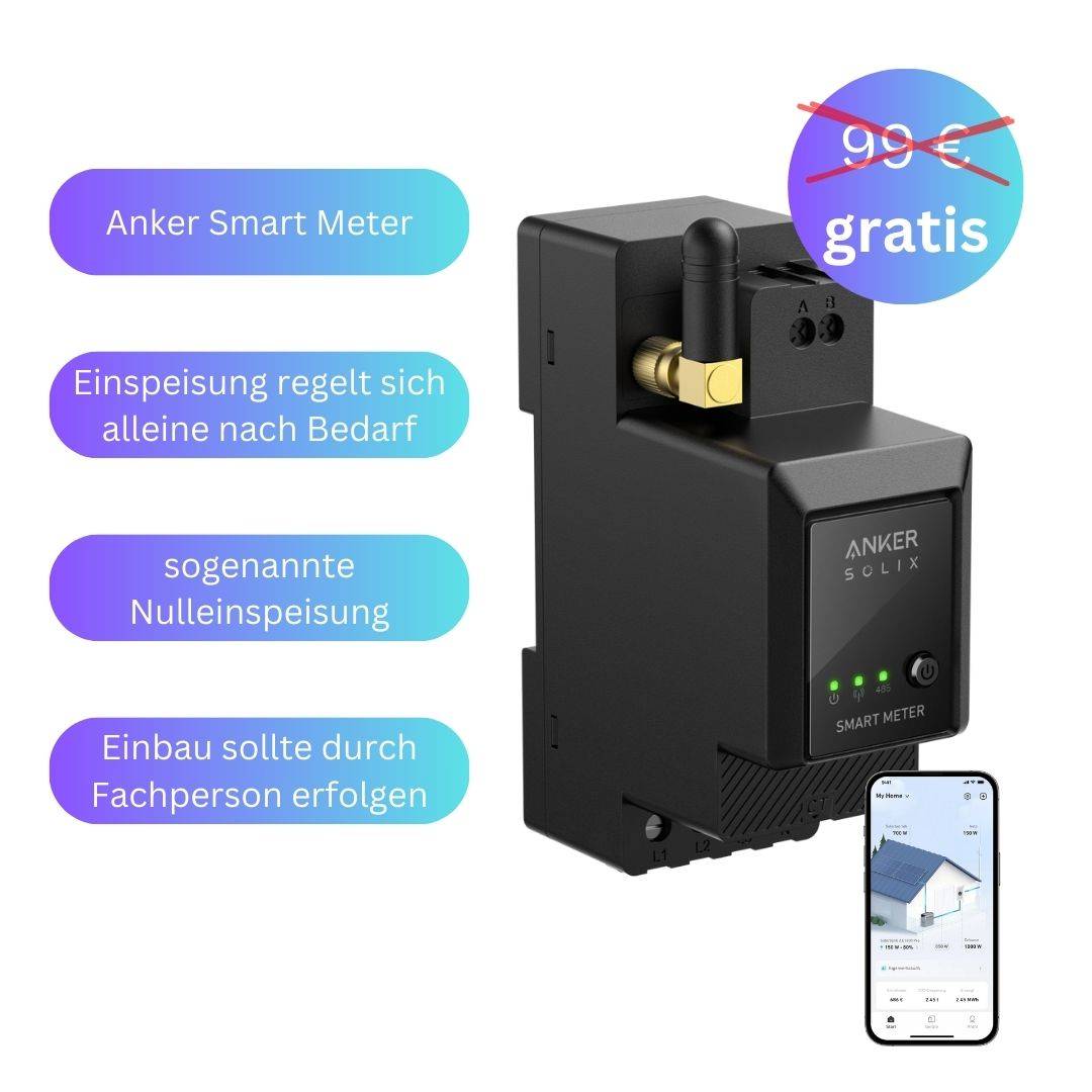 MyVoltaics® Balkonkraftwerk mit Anker Solarbank 3 Speicher & Zusatzakku 5,4 kWh, 2000 Watt bifazial, Unterkonstruktion für Fassade / Wand