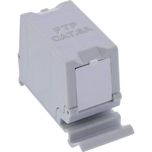 InLine® Cat.6A RJ45 Doppelkupplung für Hutschiene Netzwerk-Infrastruktur Keystones &
