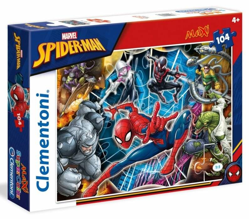CLEMENTONI Puzzle Spiderman: Bereit zum Kampf MAXI 104 Teile