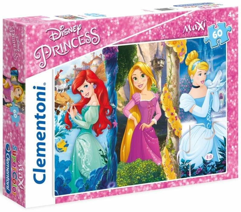 CLEMENTONI Puzzle Disney-Prinzessinnen: MAXI 60 Stück