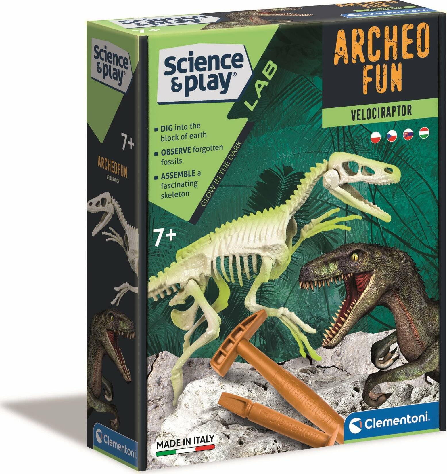CLEMENTONI Wissenschaft&Spiele ArcheoFun: Velociraptor