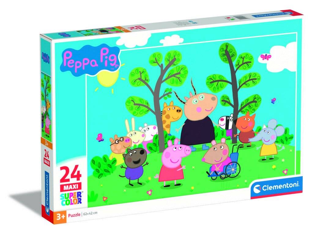 CLEMENTONI Puzzle Pepina Piglet: Mit Freunden MAXI 24 Teile