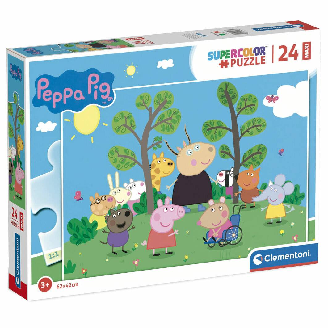 CLEMENTONI Puzzle Pepina Piglet: Mit Freunden MAXI 24 Teile
