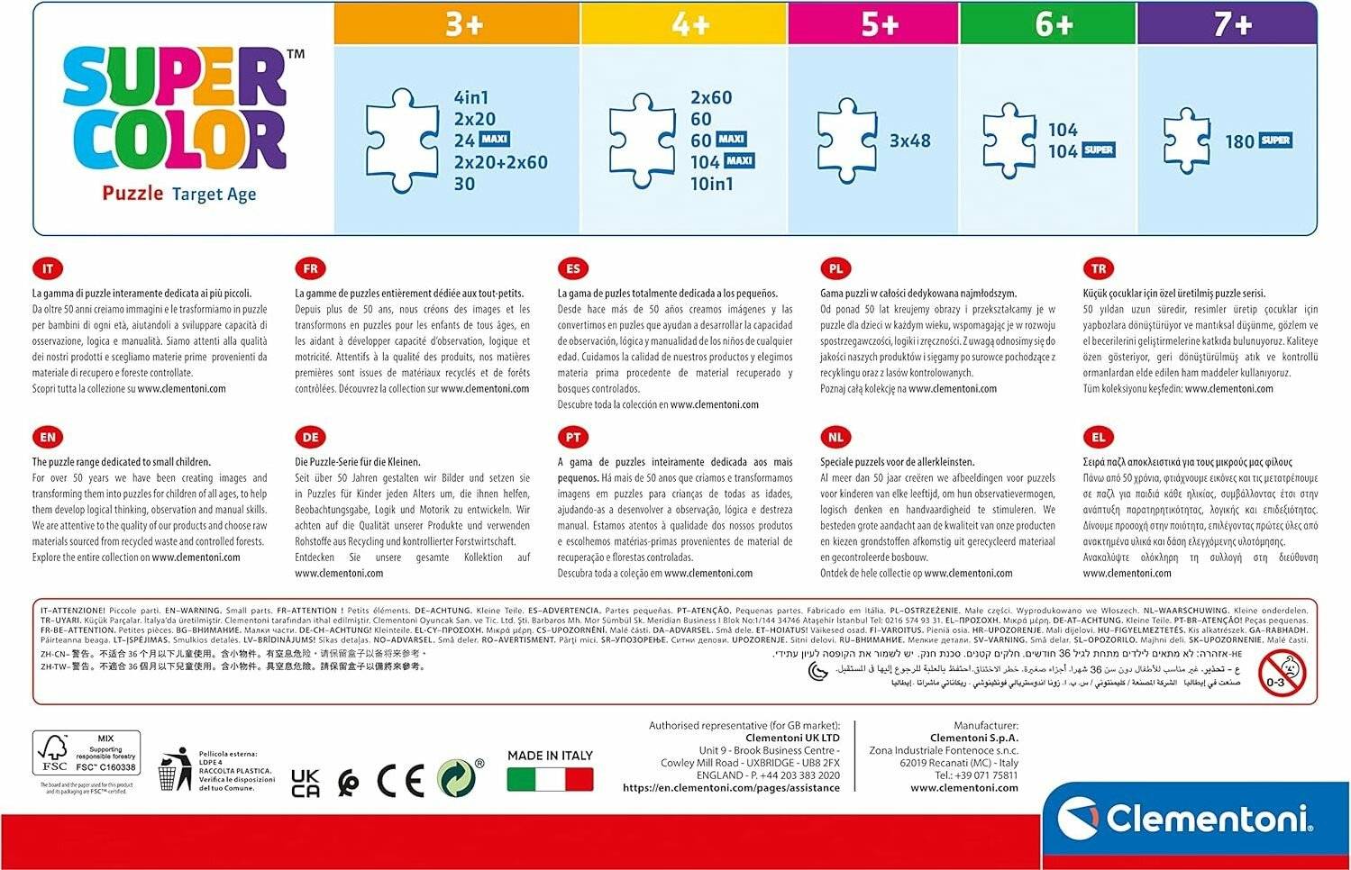 CLEMENTONI Puzzle Jurassic World MAXI 104 Teile