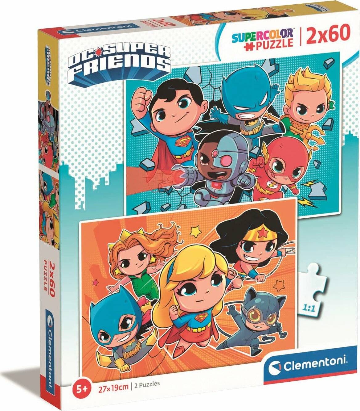 CLEMENTONI Puzzle DC Super Friends 2x60 Teile