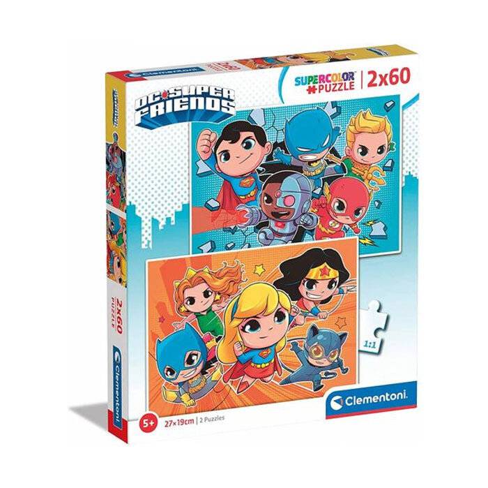 CLEMENTONI Puzzle DC Super Friends 2x60 Teile