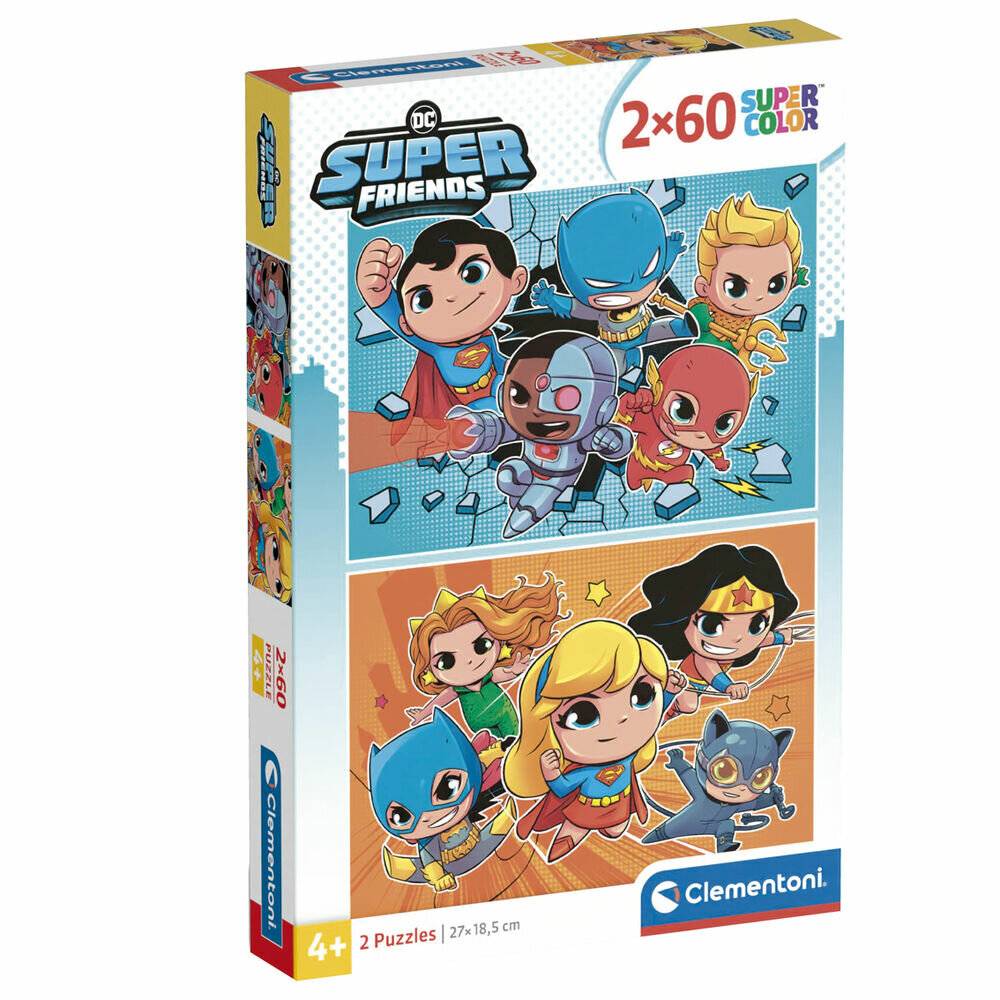 CLEMENTONI Puzzle DC Super Friends 2x60 Teile