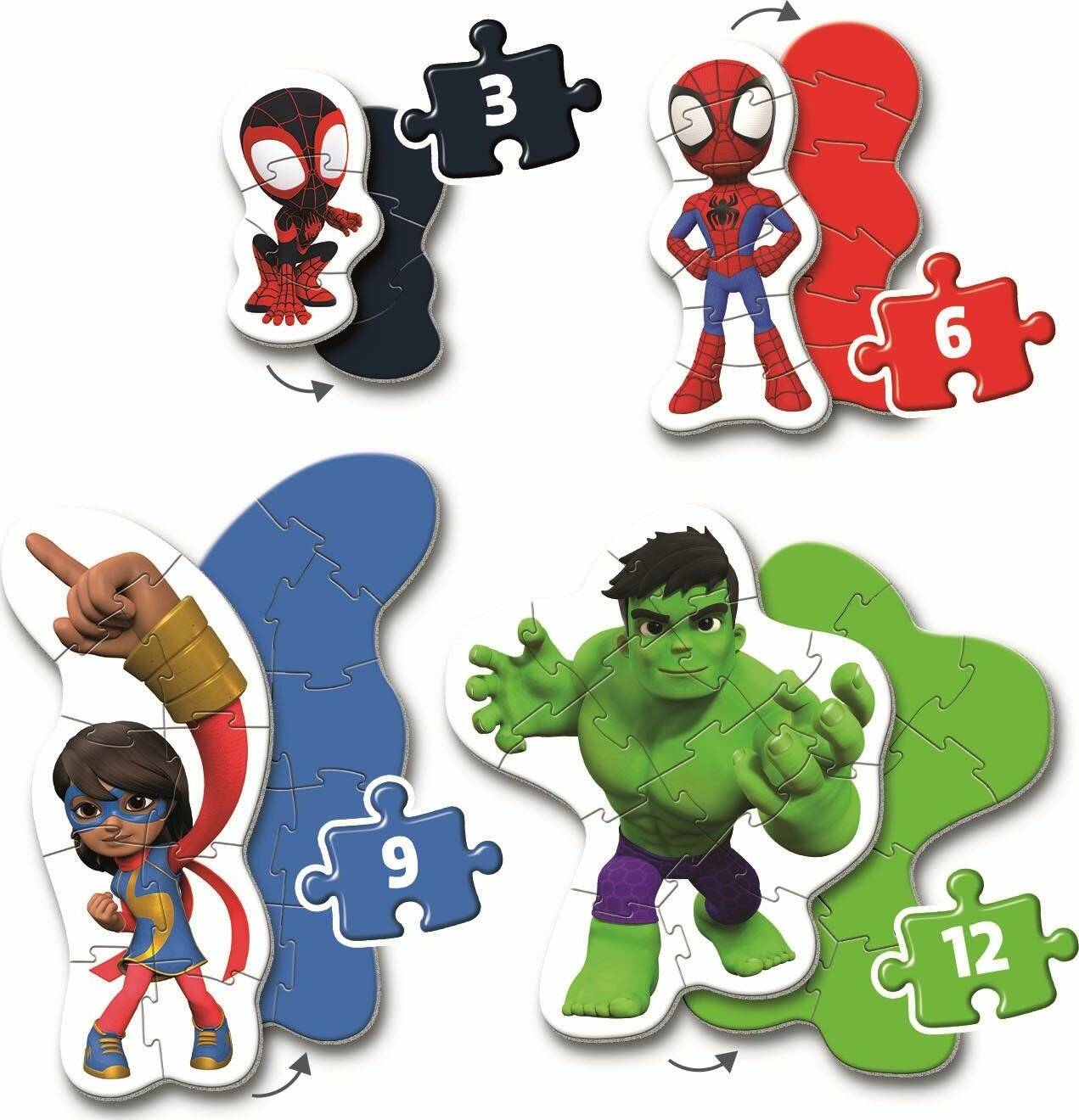 Marvel Spidey und seine erstaunlichen Freunde puzzle 3-6-9-12pcs