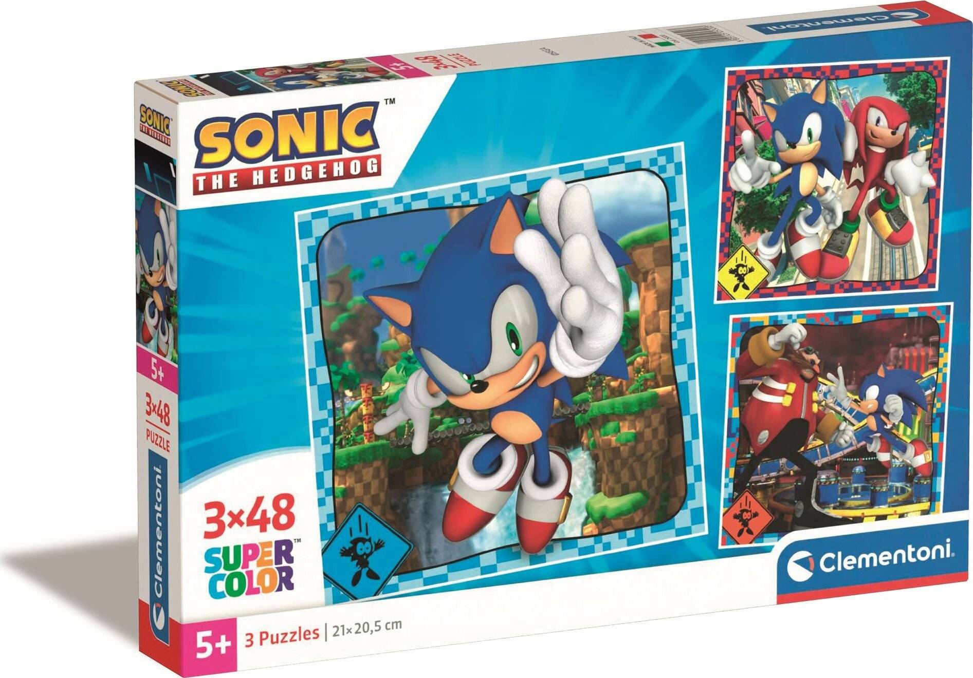 Sonic the Hedgehog puzzle 3x48pcs