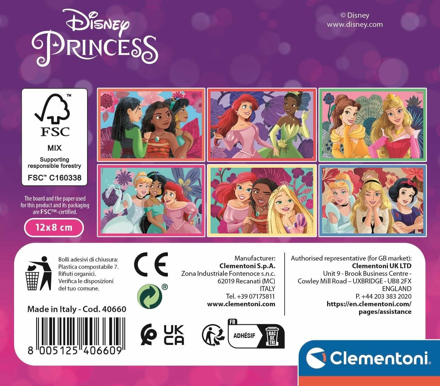 Disney Prinzessin Wü rfelpuzzle 6tlg.