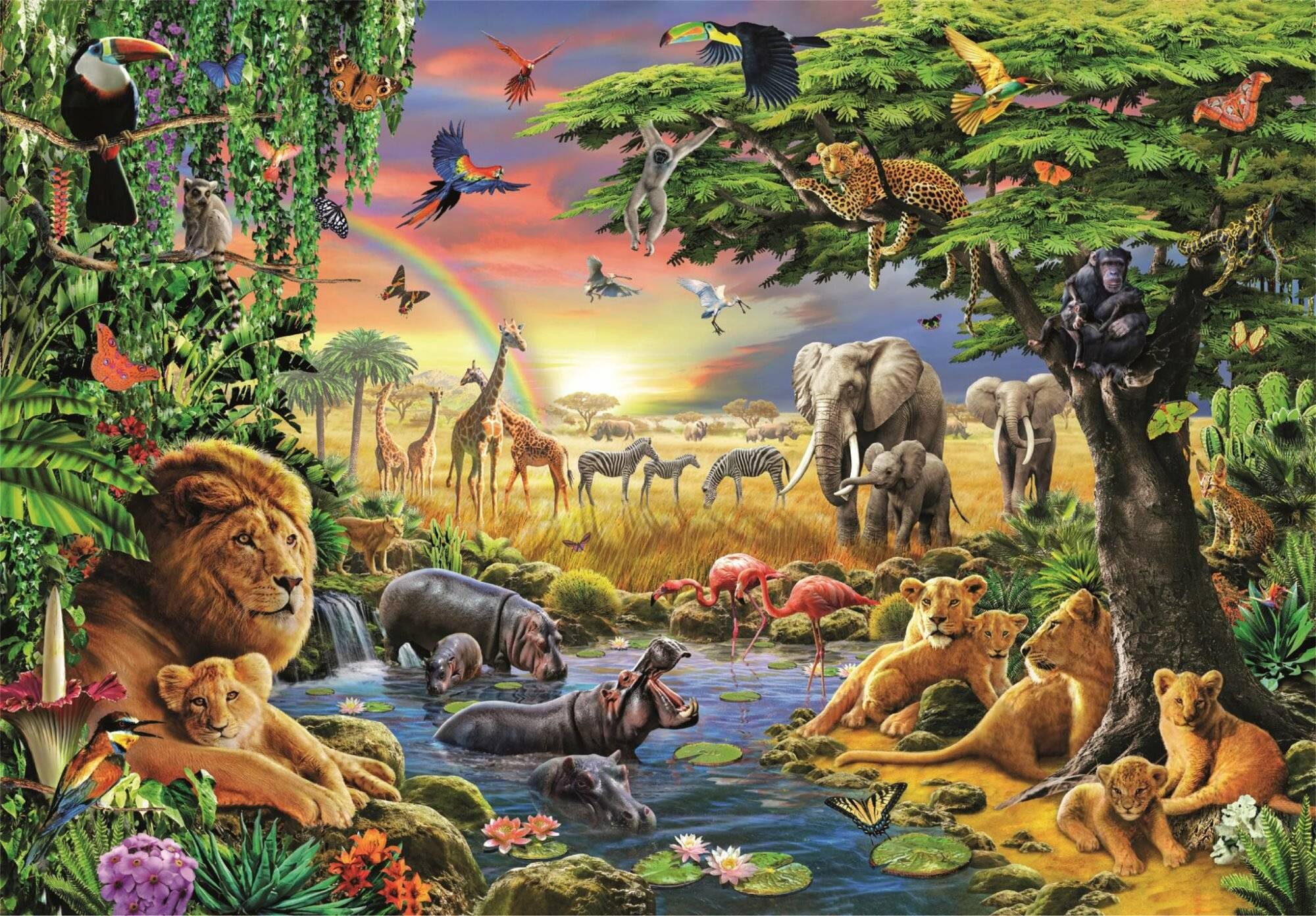 2000 Teile Puzzle - Die afrikanische Versammlung