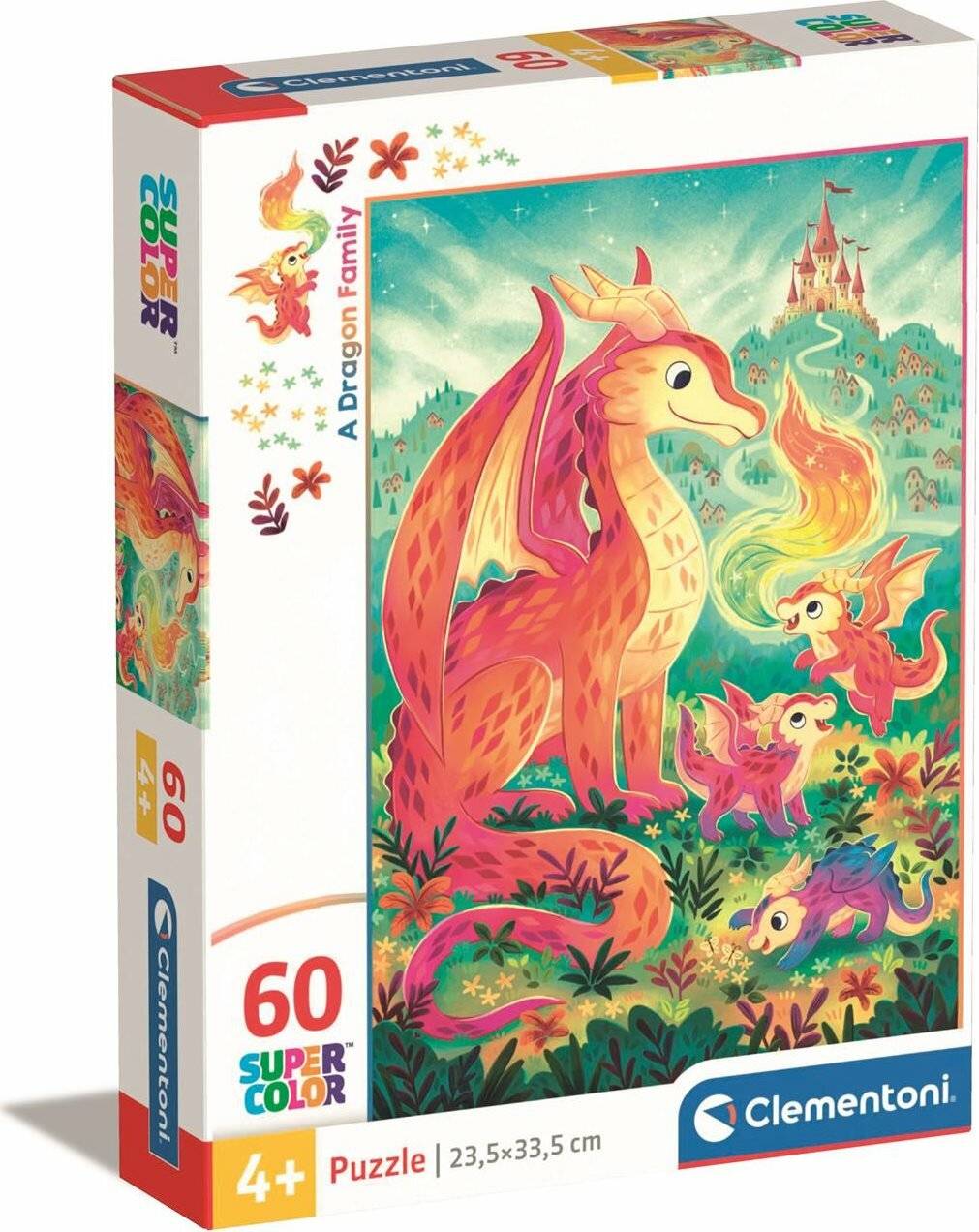 CLEMENTONI Drachenfamilie Puzzle 60 Teile
