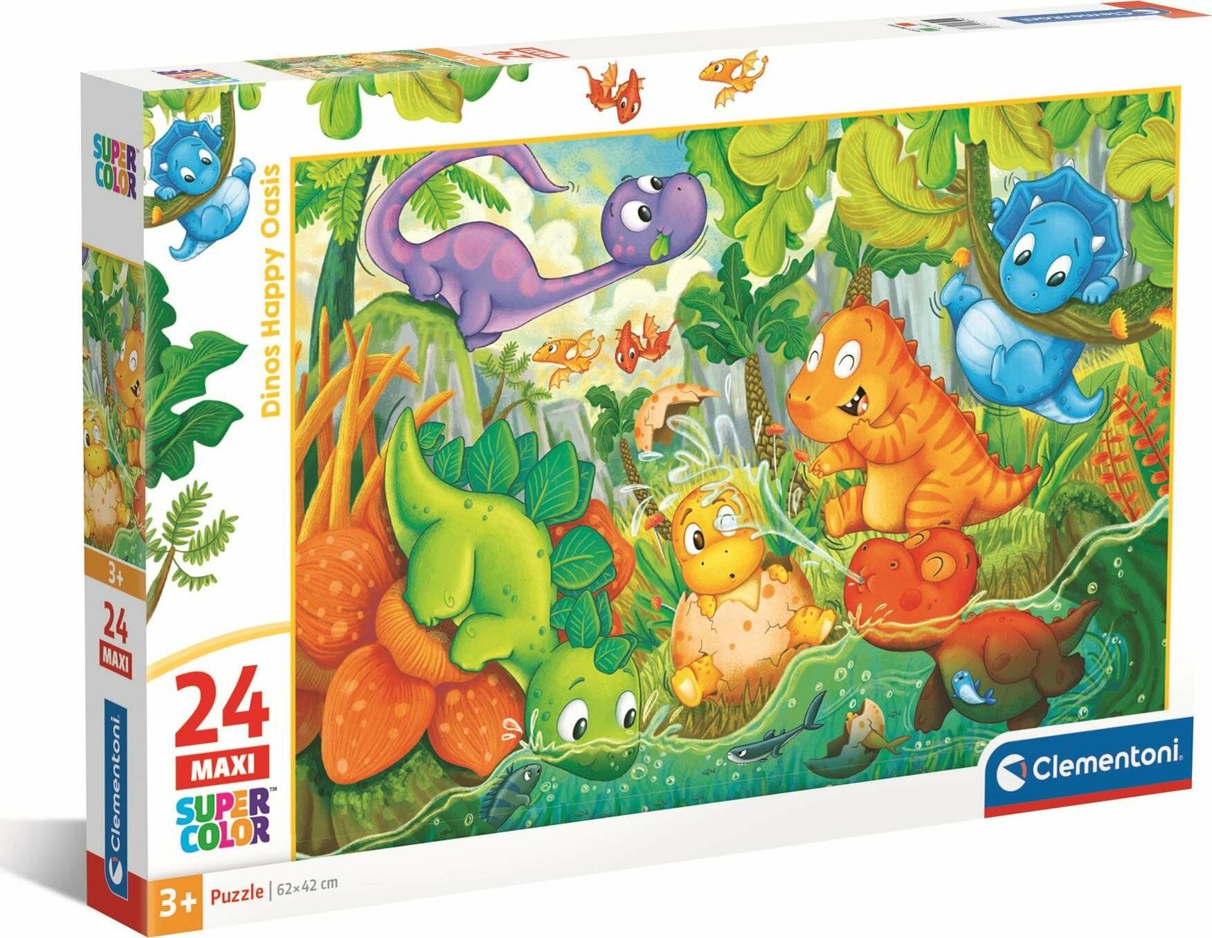 CLEMENTONI Puzzle Dinosaurier Oasis MAXI 24 Teile