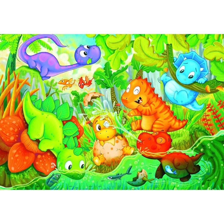 CLEMENTONI Puzzle Dinosaurier Oasis MAXI 24 Teile