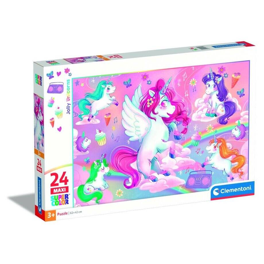 CLEMENTONI Puzzle Merry Unicorns MAXI 24 Teile
