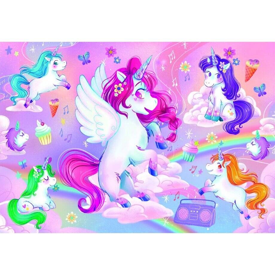 CLEMENTONI Puzzle Merry Unicorns MAXI 24 Teile