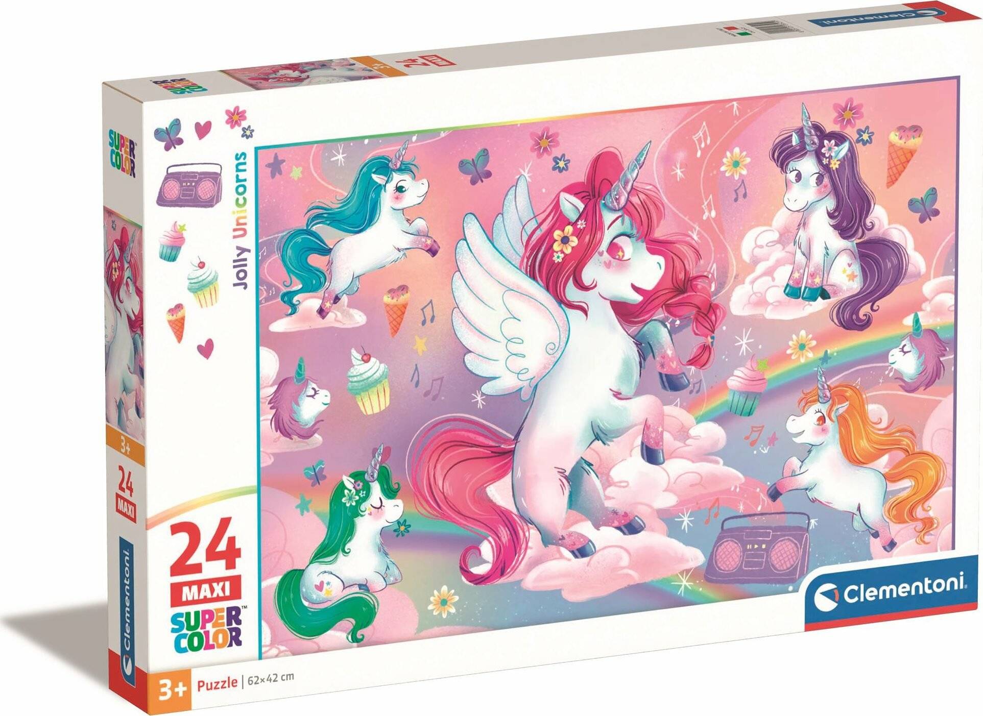 CLEMENTONI Puzzle Merry Unicorns MAXI 24 Teile
