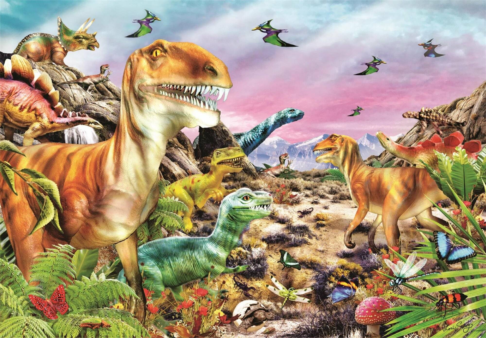 CLEMENTONI Erde Dinosaurier Puzzle 104 Teile
