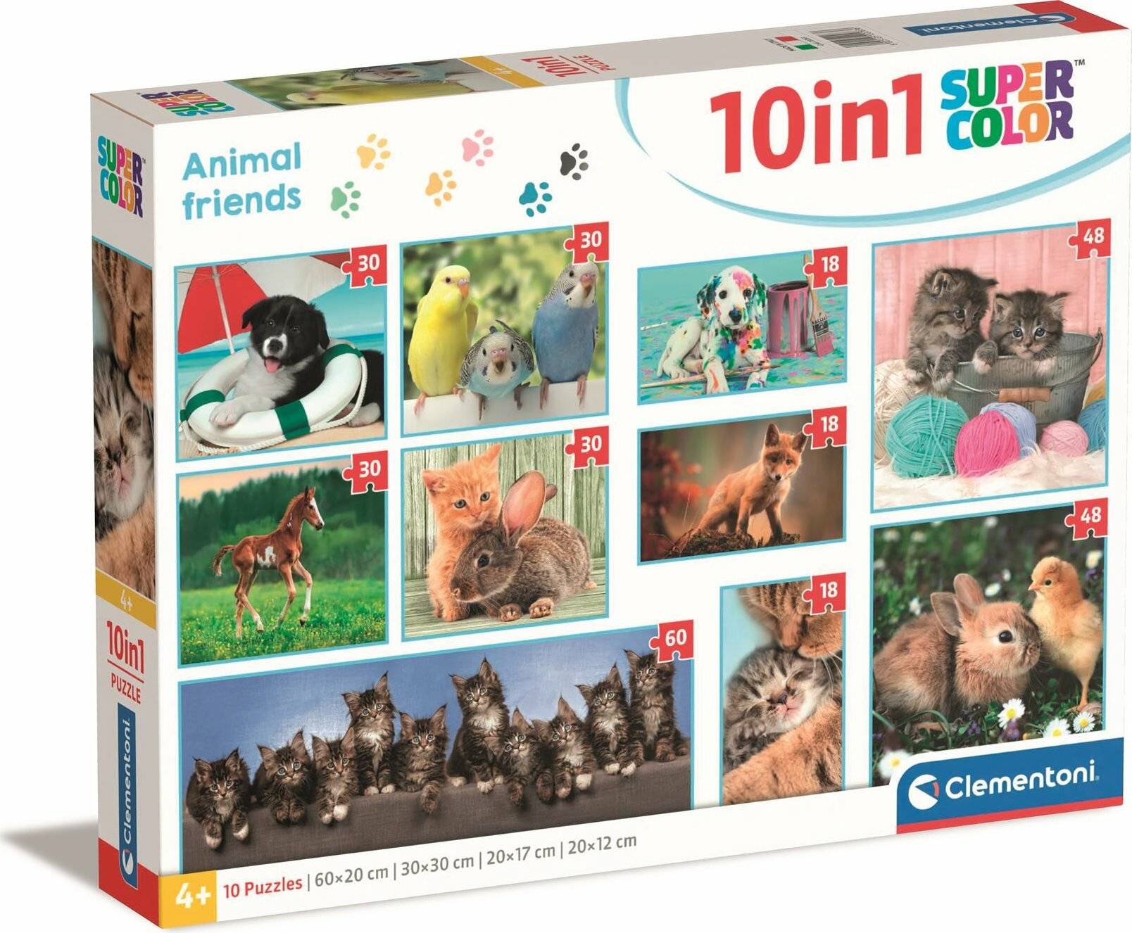 CLEMENTONI Puzzle Tierfreunde 10v1