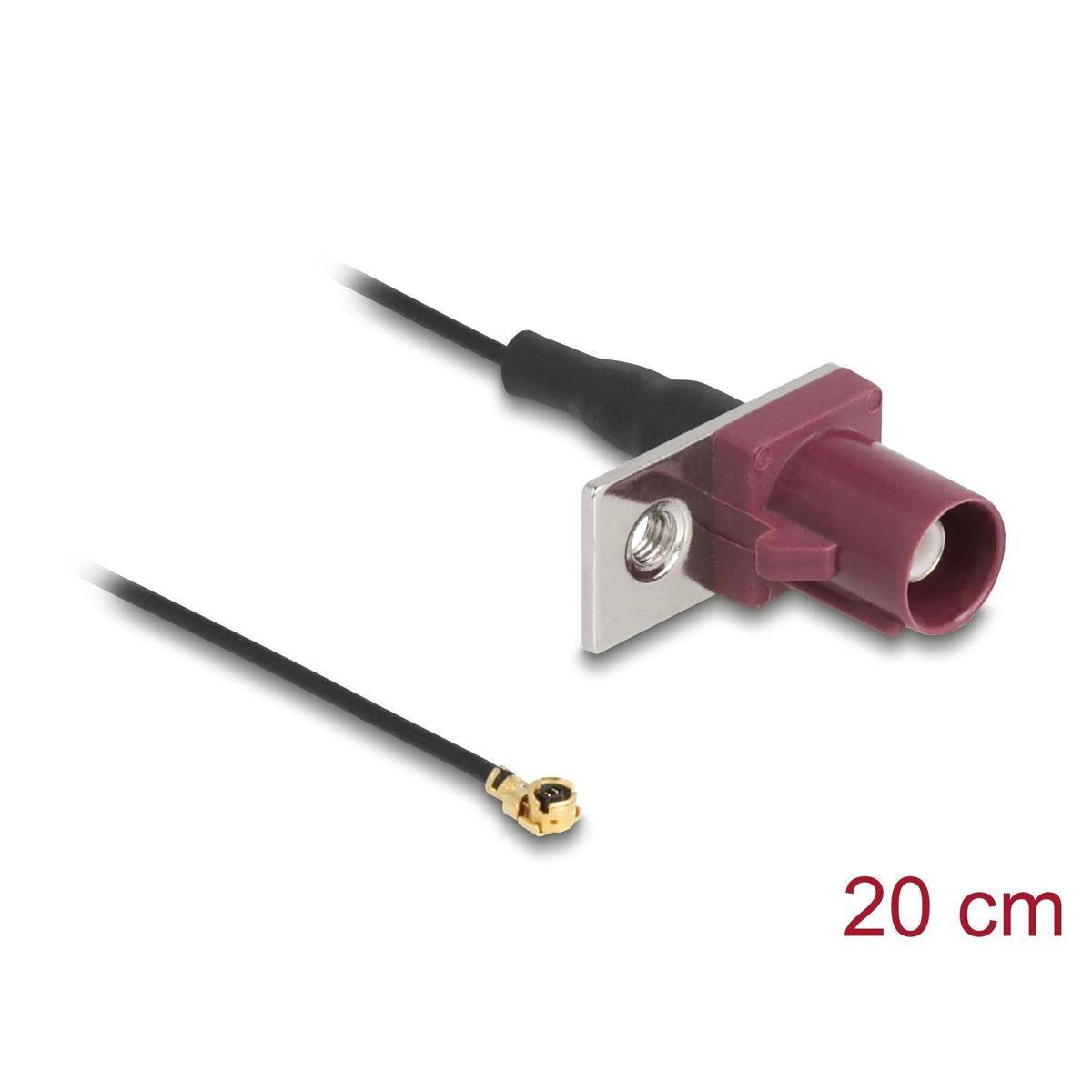 Delock Antennenkabel FAKRA D Stecker zu MHF I Stecker 1,13 - 20 cm 1 vorgestanzt