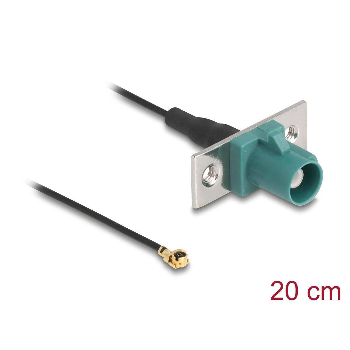 Delock Antennenkabel FAKRA E Stecker zu MHF I Stecker 1,13 - 20 cm 2 vorgestanzt