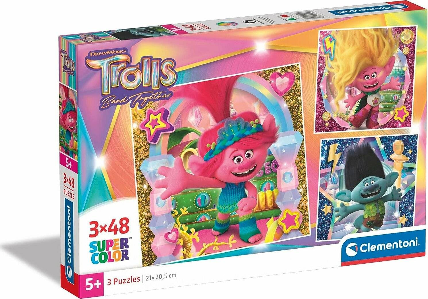 Clementoni - Trolls 3 Puzzle 3x48 Teile ( 25292)