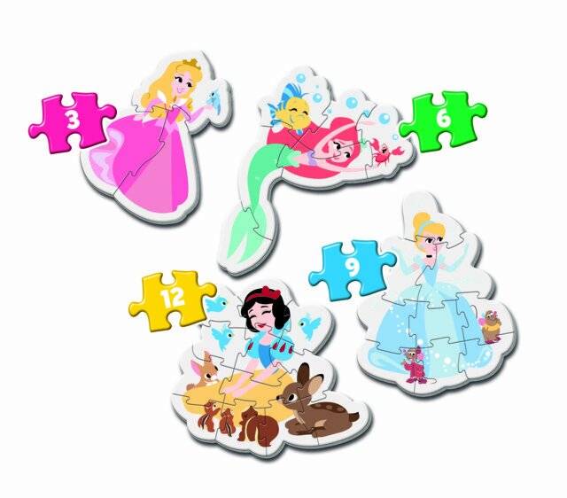 Disney Prinzessin Mein erstes Puzzle 3-6-9-12tlg.