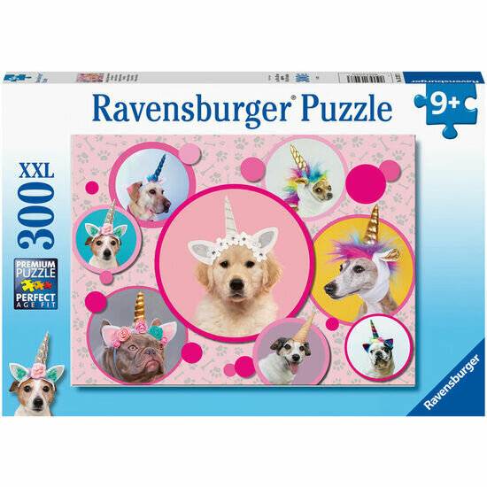Ravensburger Ravensburger 13297 Puzzle Knuffige Einhorn Hunde 300 Teile