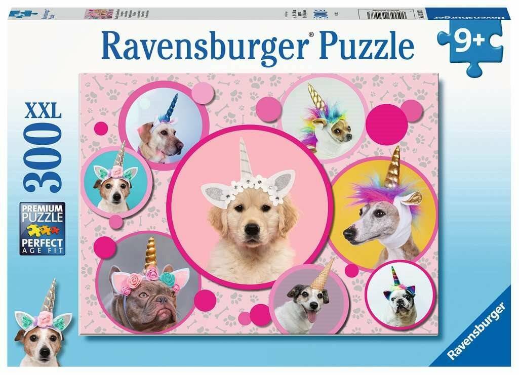 Ravensburger Ravensburger 13297 Puzzle Knuffige Einhorn Hunde 300 Teile