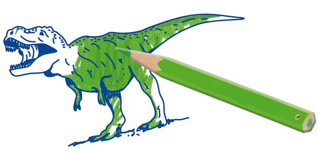 Aufgezogene Dinosaurier