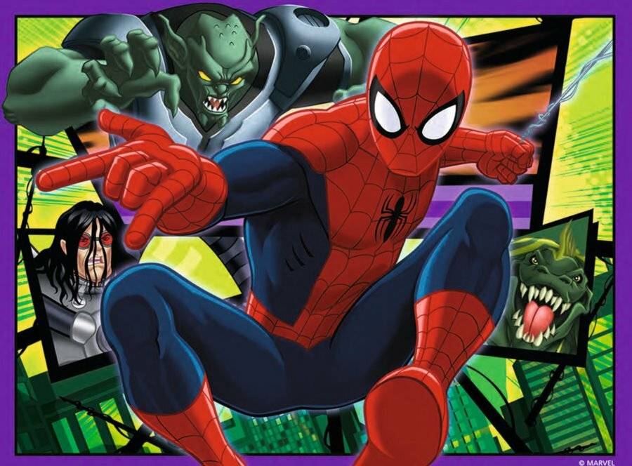 Marvel Ultimatives Spiderman-Puzzle 12+16+20+24 Teile