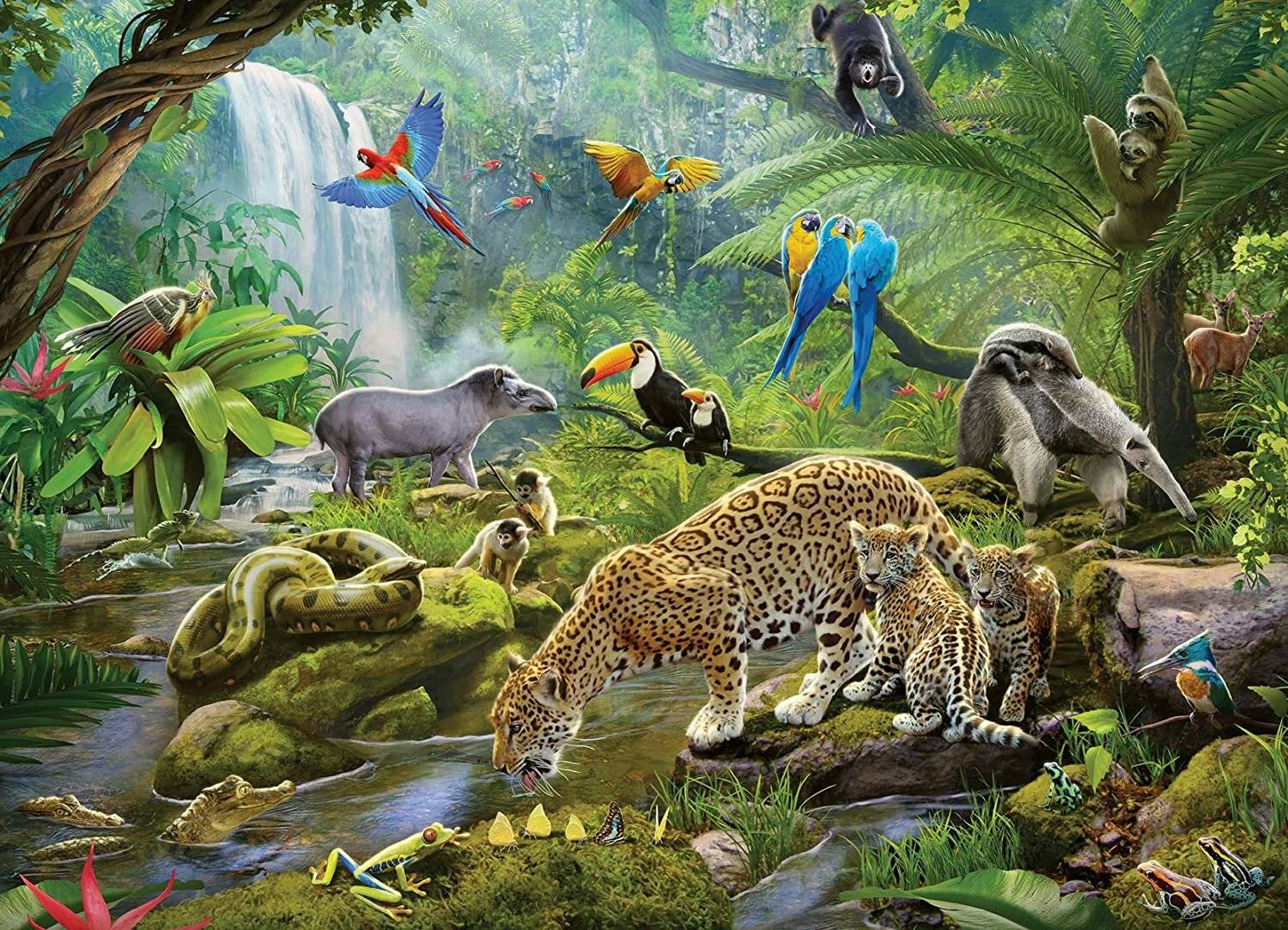 RAVENSBURGER Regenwald-Tiere Puzzle 60 Teile