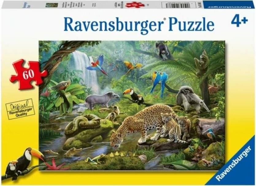 RAVENSBURGER Regenwald-Tiere Puzzle 60 Teile