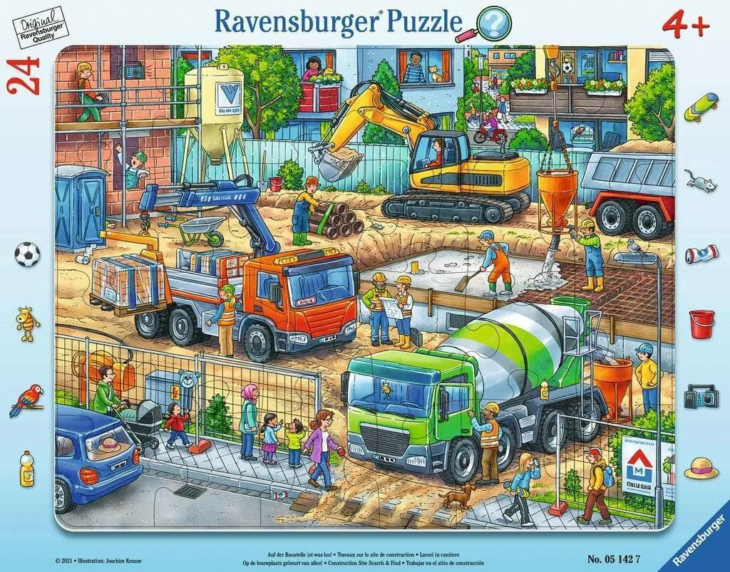 RAVENSBURGER Puzzle Auf der Baustelle 24 Teile
