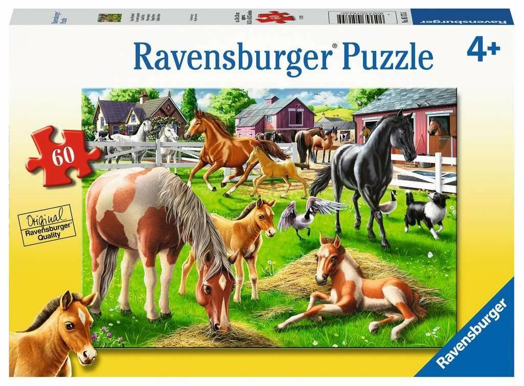 RAVENSBURGER Happy Horses Puzzle 60 Teile