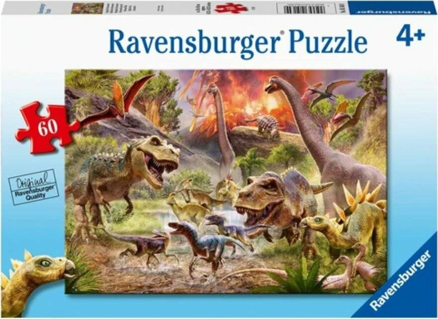 RAVENSBURGER Puzzle Dinosaurier auf der Flucht 60 Teile