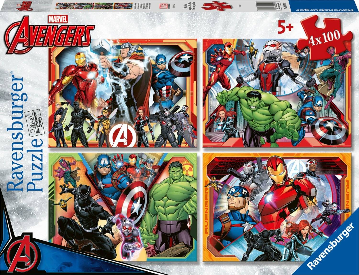 RAVENSBURGER Puzzle Mighty Avengers 4x100 Teile
