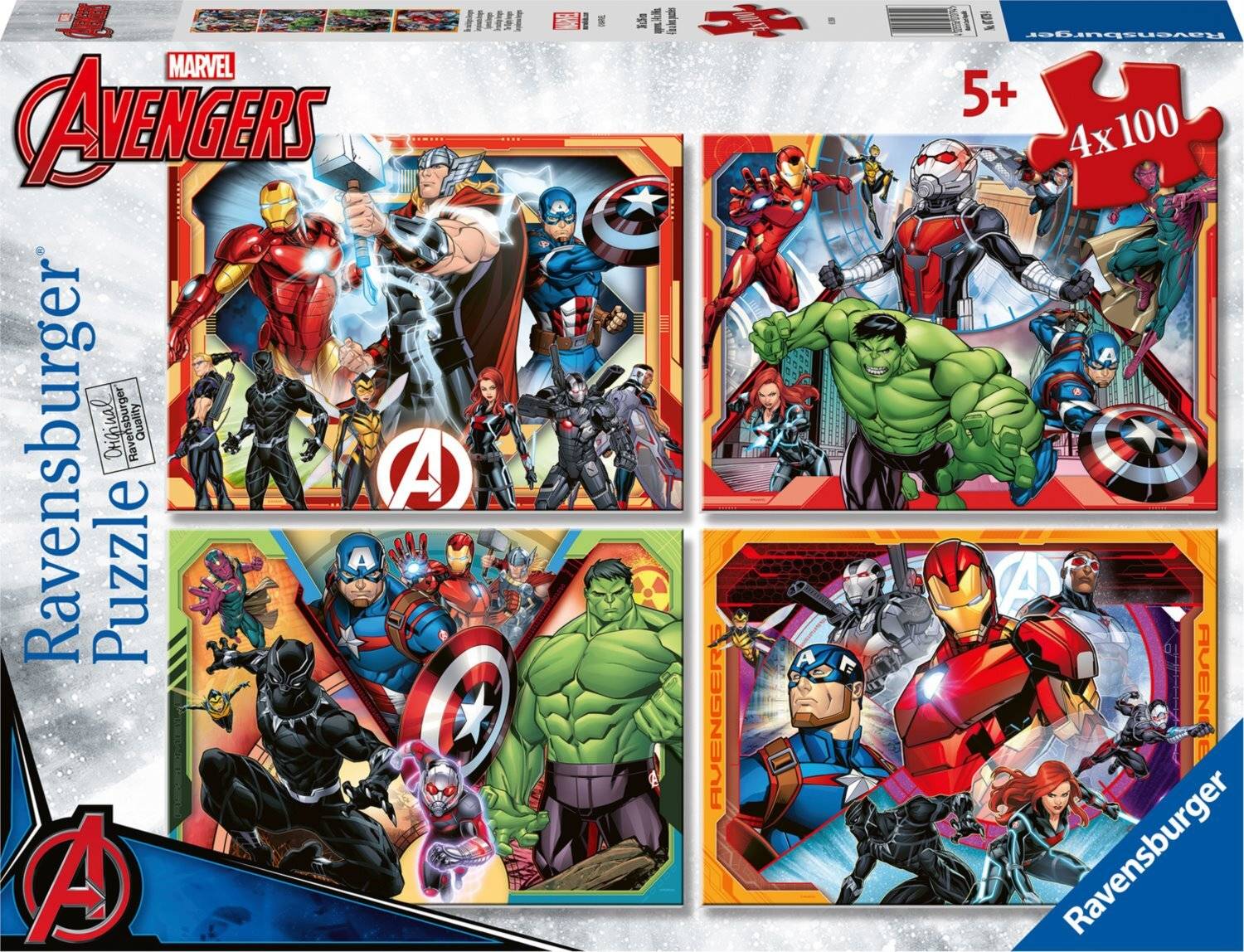 RAVENSBURGER Puzzle Mighty Avengers 4x100 Teile