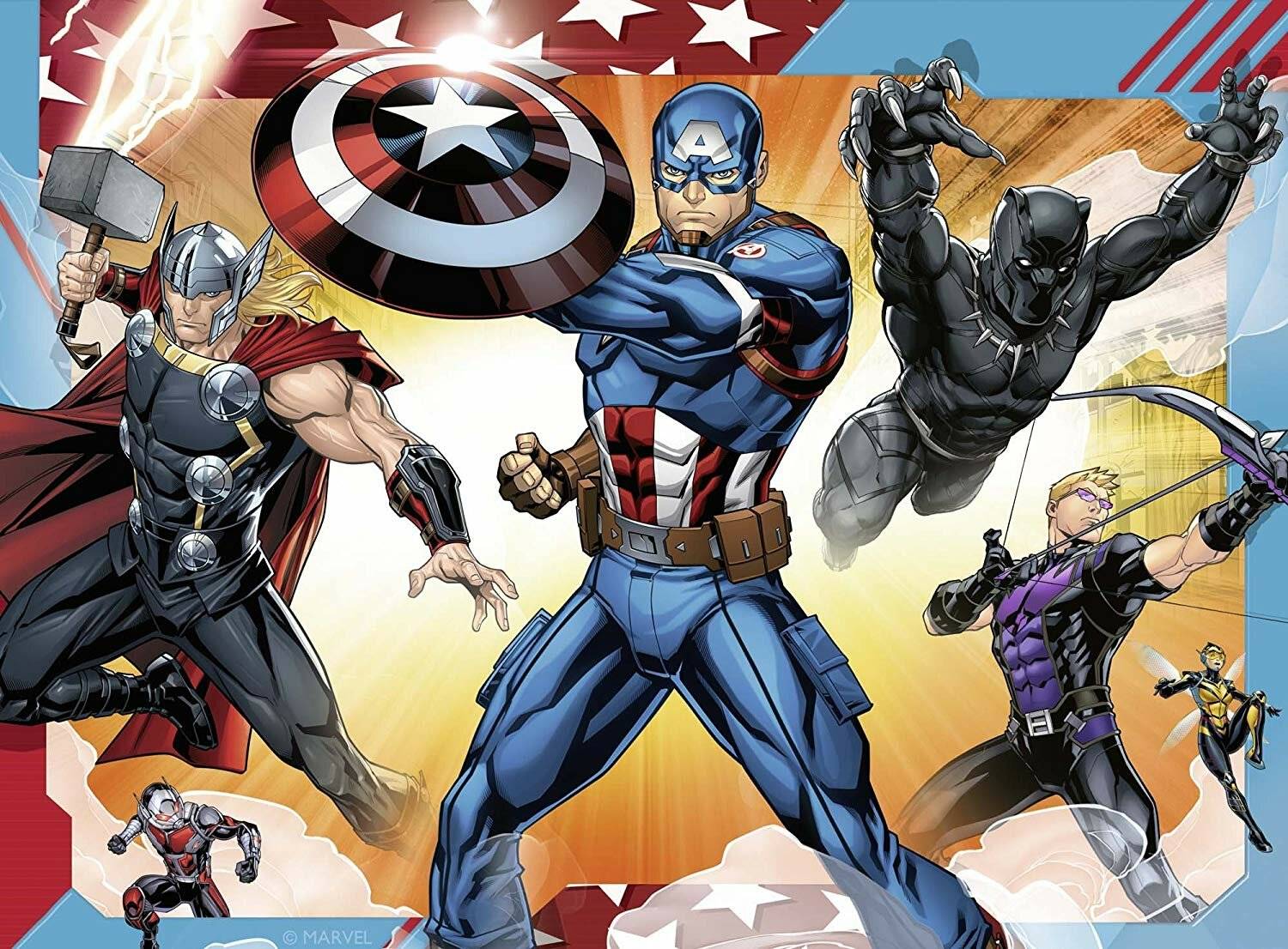 RAVENSBURGER Puzzle Avengers: Earth's Mightiest Heroes 4in1 (12,16,20,24 Teile)