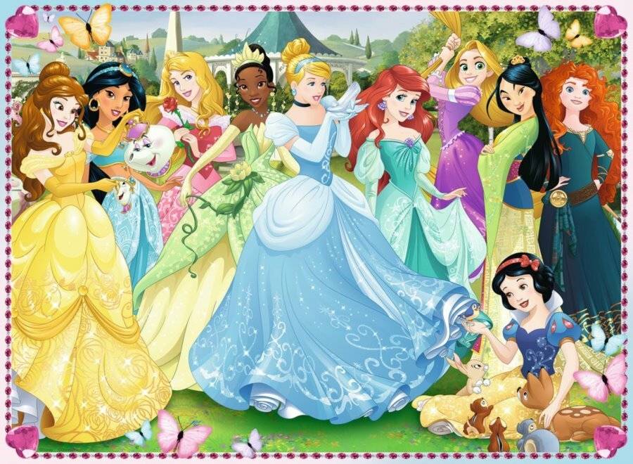 RAVENSBURGER Disney Prinzessinnen Puzzle: Zeit zu glänzen XXL 100 Teile