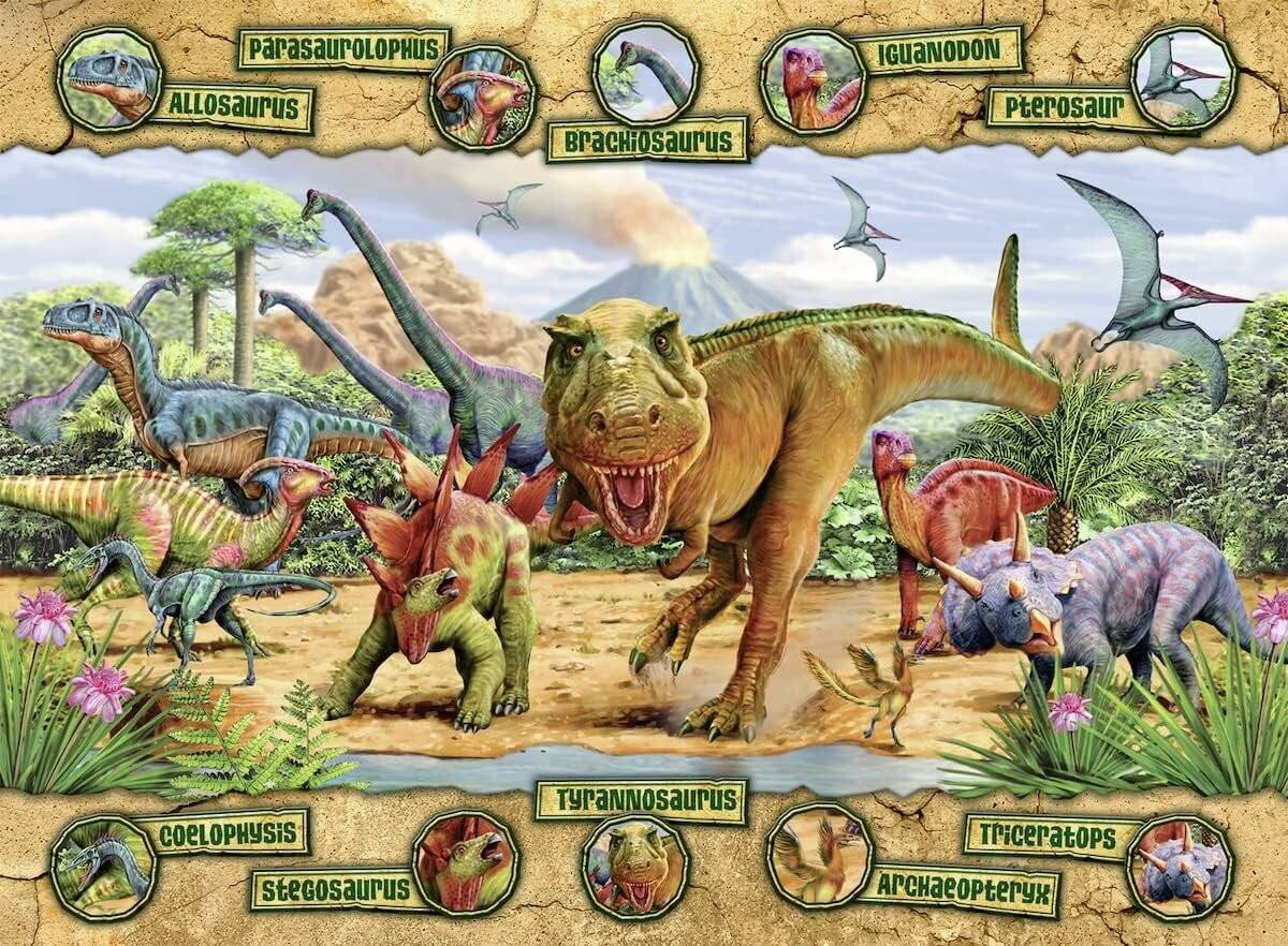 RAVENSBURGER Puzzle Dinosaurier XXL 100 Teile