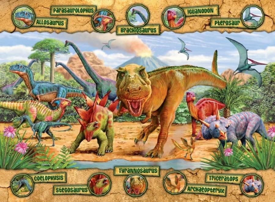 RAVENSBURGER Puzzle Dinosaurier XXL 100 Teile