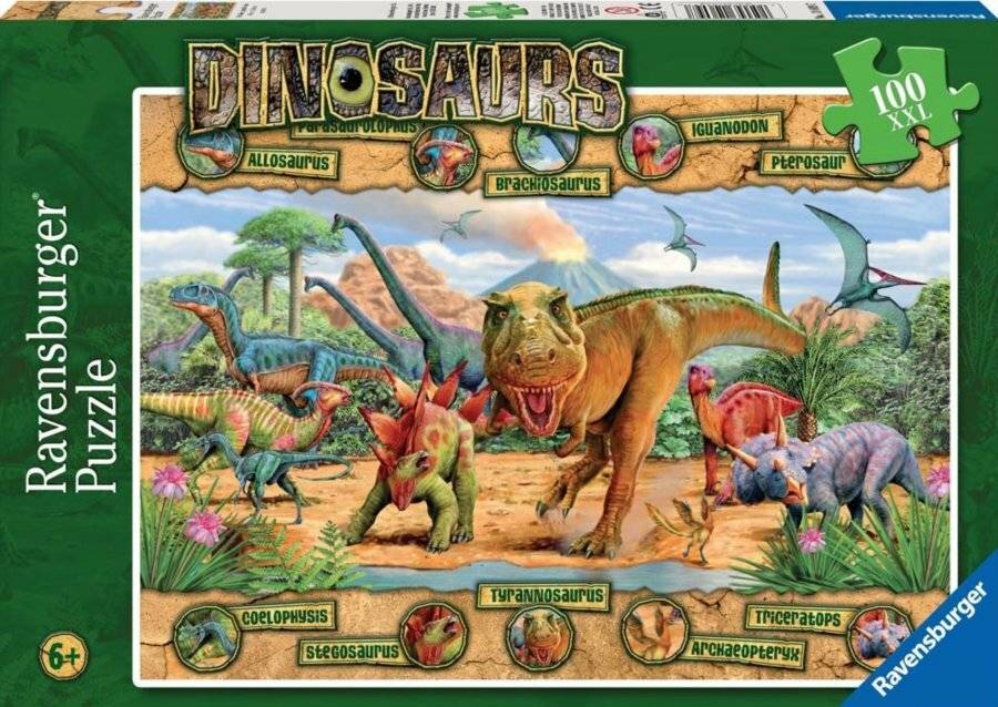 RAVENSBURGER Puzzle Dinosaurier XXL 100 Teile