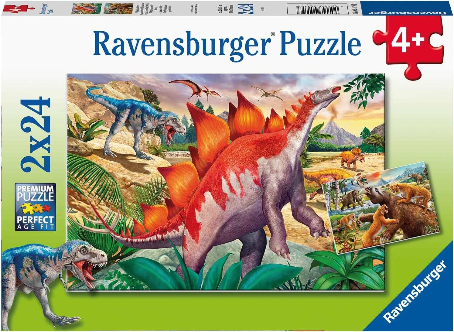 RAVENSBURGER Puzzle Jurassic wilderness 2x24 Teile