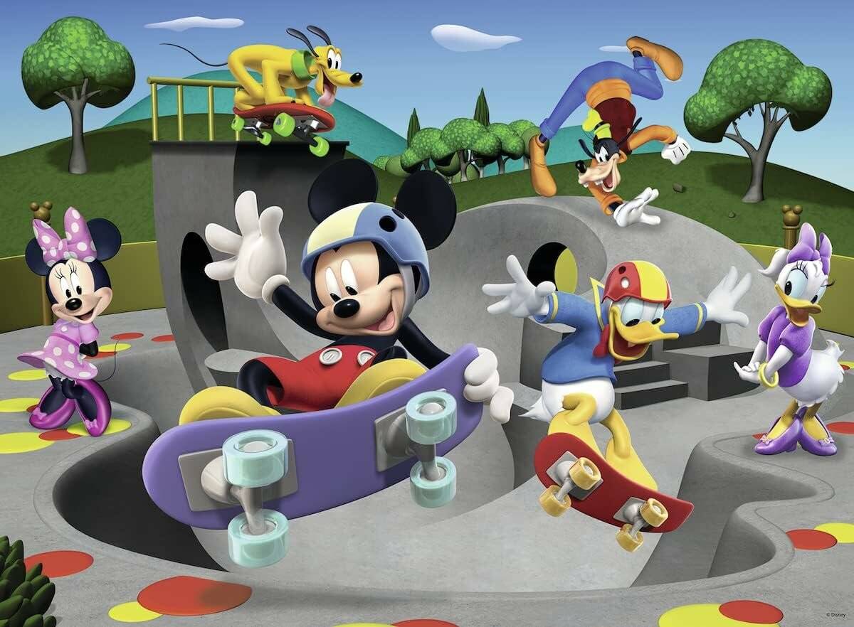 RAVENSBURGER Puzzle Mickey & Minnie: Im Skatepark XXL 100 Teile