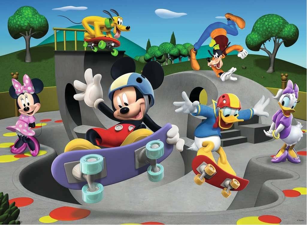 RAVENSBURGER Puzzle Mickey & Minnie: Im Skatepark XXL 100 Teile
