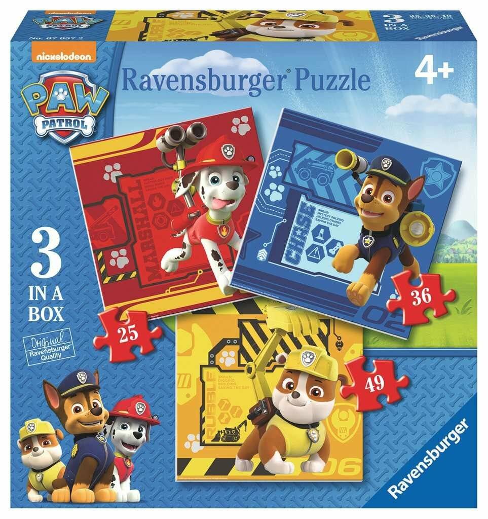 RAVENSBURGER Puzzle Paw Patrol 3in1 (25,36,49 Teile)