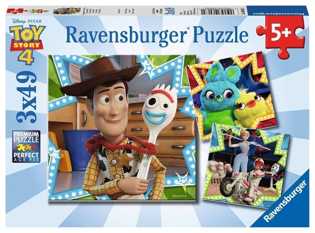 RAVENSBURGER Toy Story 4: Wir sitzen im selben Boot 3x49 Stück